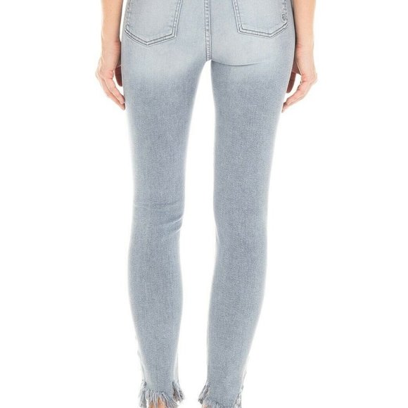 Fidelity Women's Jeans Gray Luna Grommet Shred Hem - Picture 3 of 12